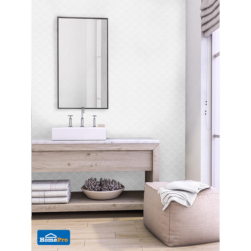 โมเสค 25.5x21.9 ซม. COTTO ออเรียนทอลแฟน สีขาว