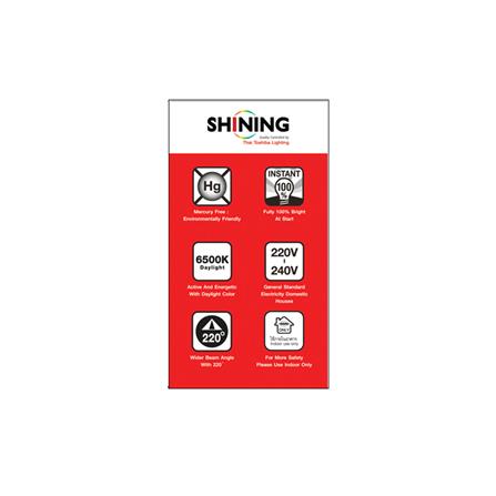 หลอด LED SHINING A60 9 วัตต์ DAYLIGHT E27 แพ็ก 4 ชิ้น_5