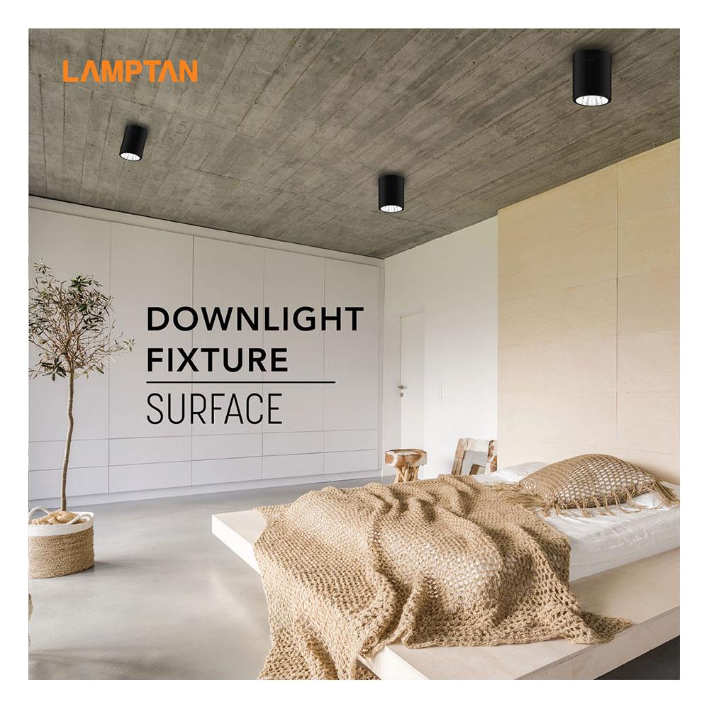 ดาวน์ไลท์ LAMPTAN SURFACE 4 นิ้ว สีขาว กลม