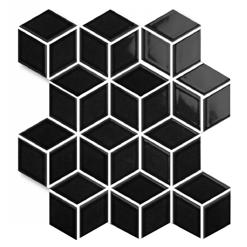 โมเสค 30x30 ซม. COTTO บริกบ็อกซ์ ดำ