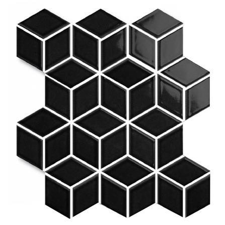 MOSAIC TILE 30x30CM COTTO BRICKBOX BLACK