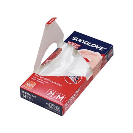 ถุงมือครัว HDPE ANTI BAC M SUN GLOVE 24ชิ้น_1