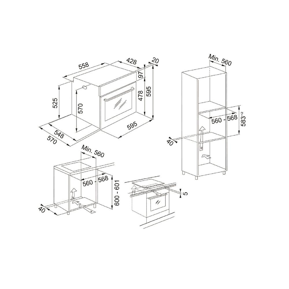 เตาอบฝังดิจิตอล FRANKE FSM 97 P XS SMART