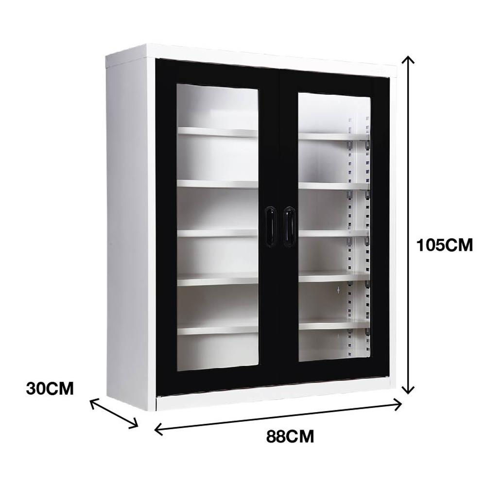 ตู้วางรองเท้า 20-32 คู่ KIOSK MAX-033 BL สีขาว/ดำ