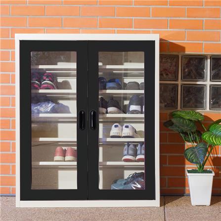 ตู้วางรองเท้า 20-32 คู่ KIOSK MAX-033 BL สีขาว/ดำ_2