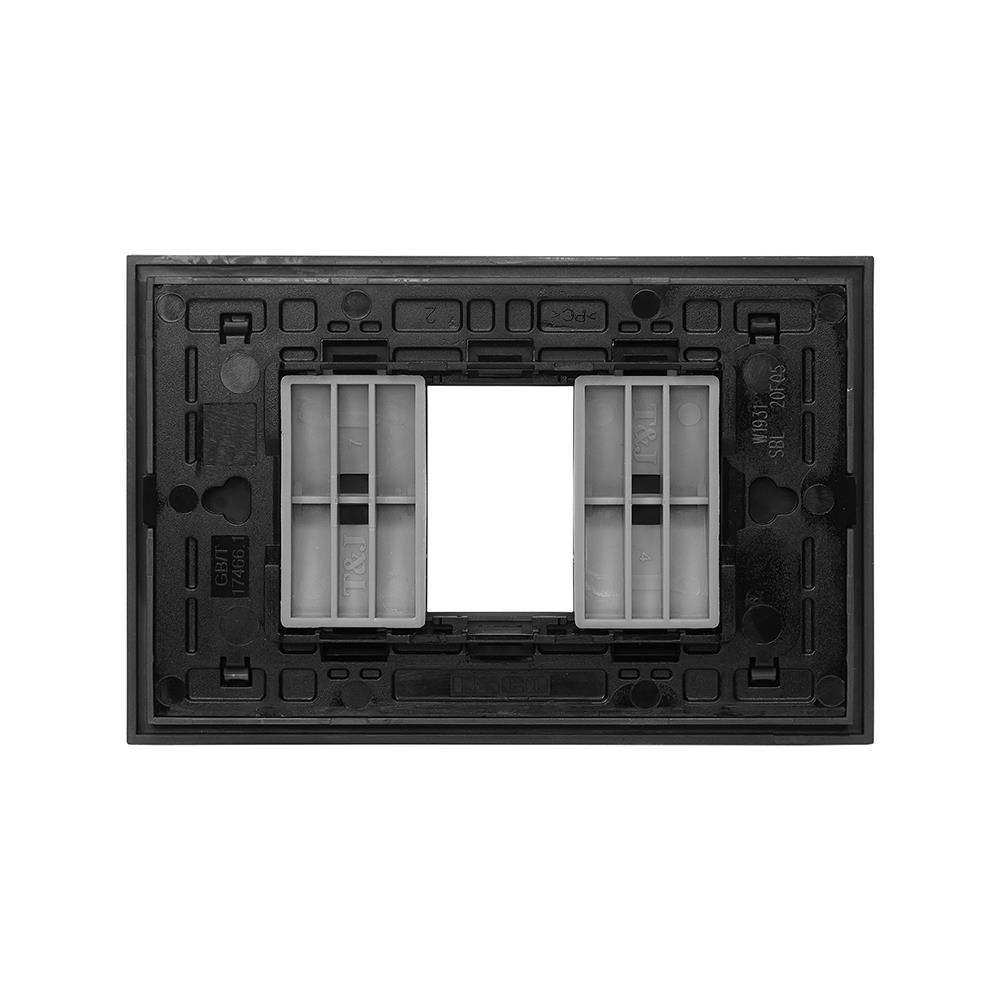 หน้ากาก 1 ช่อง HACO W1931-SBL QX สี MATT DARK