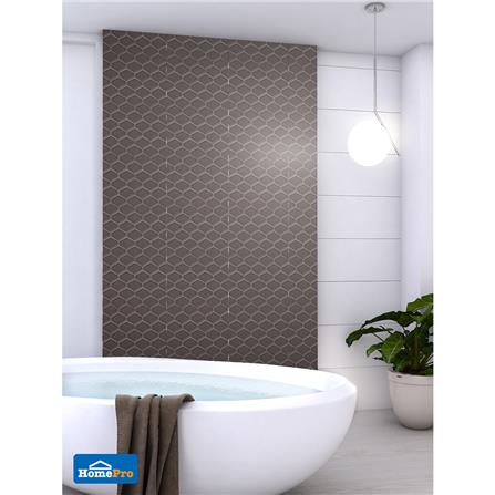 โมเสค 31.1x35.6 ซม. COTTO เฮกซ์ บีเวล-อิน สีดำ_2