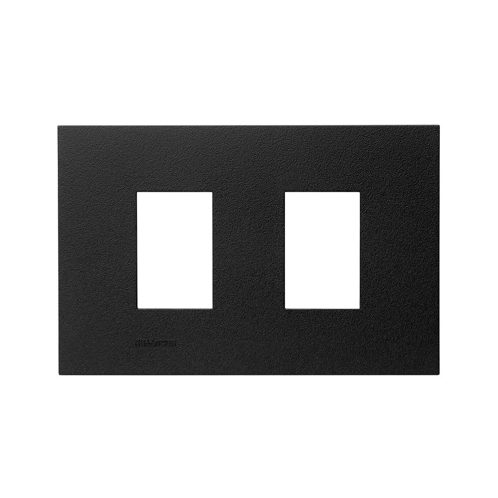 หน้ากาก 2 ช่อง HACO W1932-SBL QX สี MATT DARK