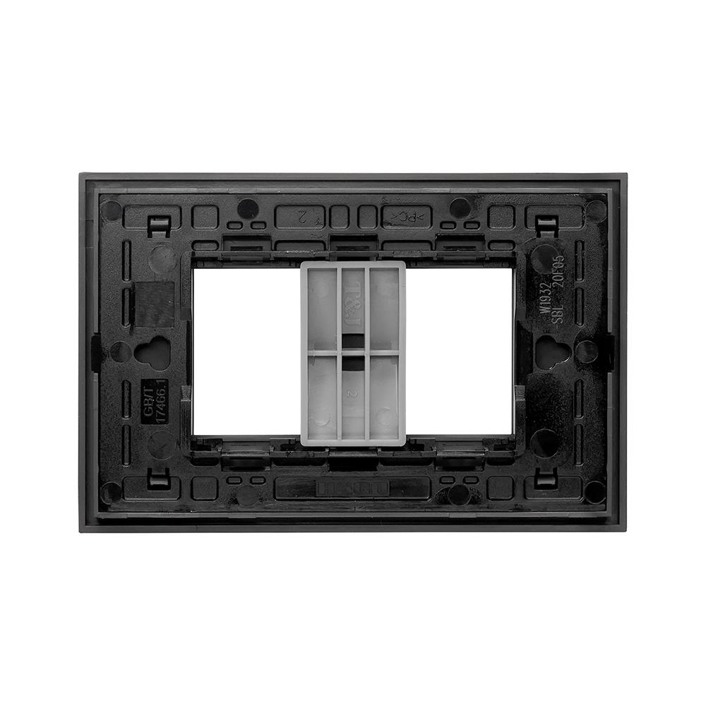 หน้ากาก 2 ช่อง HACO W1932-SBL QX สี MATT DARK