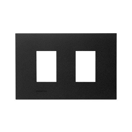 หน้ากาก 2 ช่อง HACO W1932-SBL QX สี MATT DARK