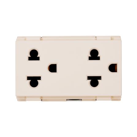 เต้ารับคู่ 3 ขา มีม่านนิรภัย HACO QX W8416V2-STP 16 แอมป์ 250 โวลต์