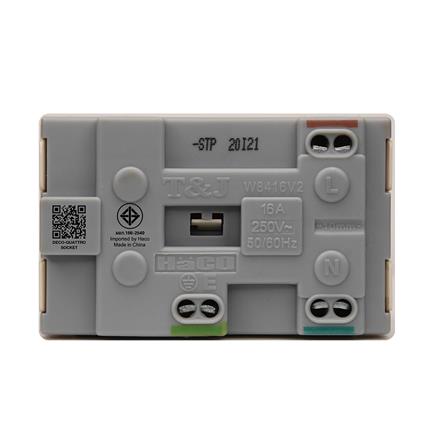 เต้ารับคู่ 3 ขา มีม่านนิรภัย HACO QX W8416V2-STP 16 แอมป์ 250 โวลต์_3