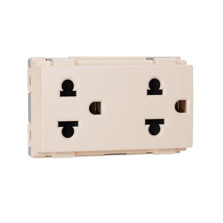 เต้ารับคู่ 3 ขา มีม่านนิรภัย HACO QX W8416V2-STP 16 แอมป์ 250 โวลต์_1