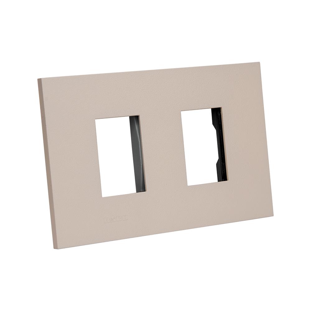 หน้ากาก 2 ช่อง HACO W1932-STP QX สี TAUPE