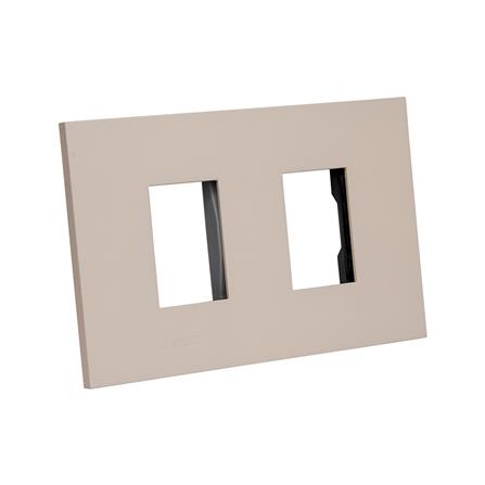 หน้ากาก 2 ช่อง HACO W1932-STP QX สี TAUPE_1