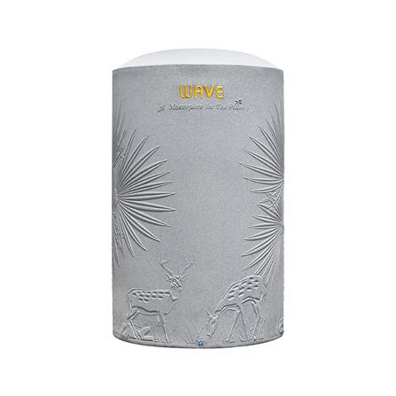 ถังเก็บน้ำ WAVE THE PALM 2000 ลิตร สีเทาดำ
