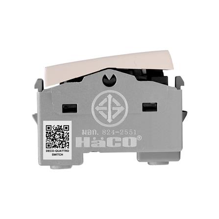 สวิตช์ 2 ทาง HACO QX W2711A-2-STP ขนาด 1 ช่อง สีทู๊ป_4