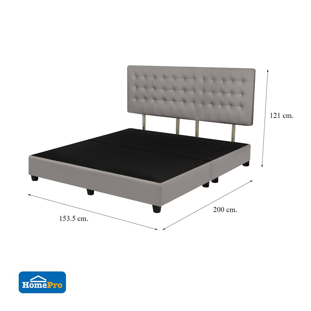 ฐานรองหัวเตียง 5 ฟุต HOME LIVING STYLE MUNICH สีเทาอ่อน