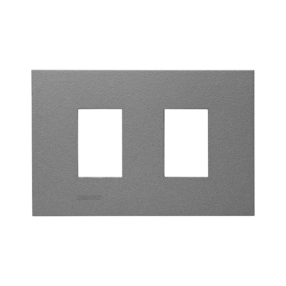 หน้ากาก 2 ช่อง HACO W1932-MSB QX สี MATT GREY