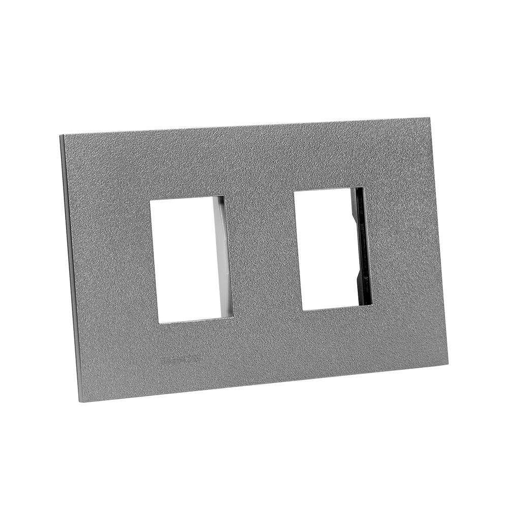 หน้ากาก 2 ช่อง HACO W1932-MSB QX สี MATT GREY