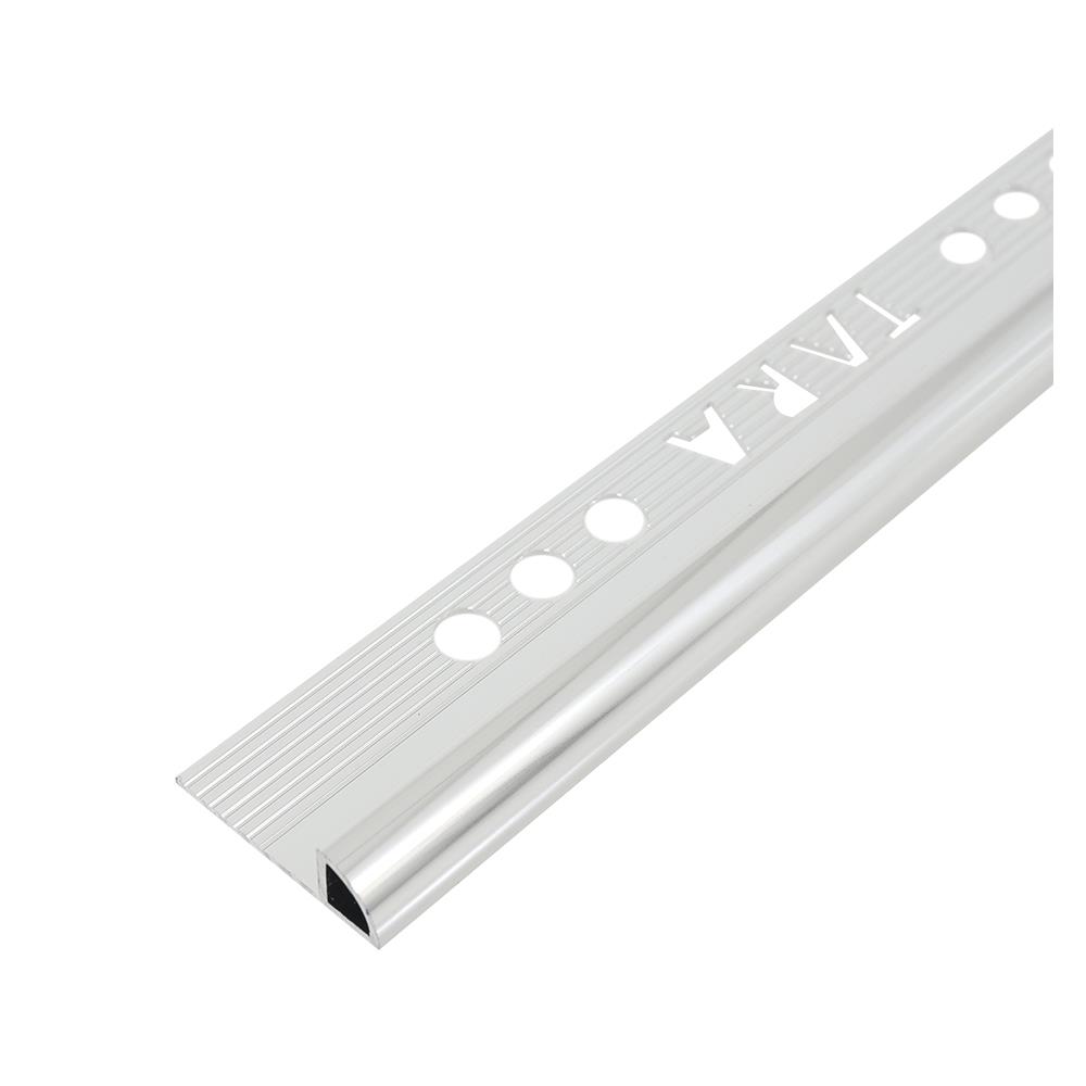 คิ้วอะลูมิเนียมแบบโค้ง TARA 9 มม. 2 ม. สีเงินเงา