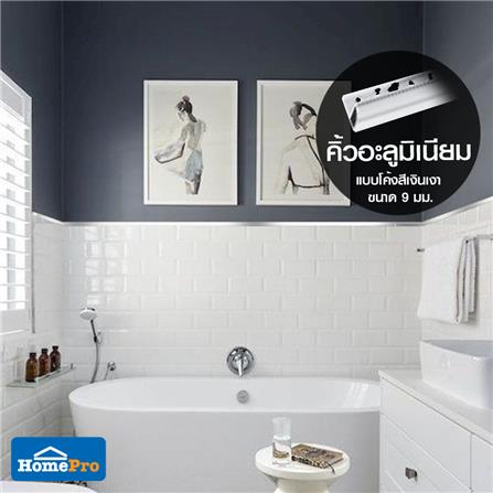 คิ้วอะลูมิเนียมแบบโค้ง TARA 9 มม. 2 ม. สีเงินเงา_5