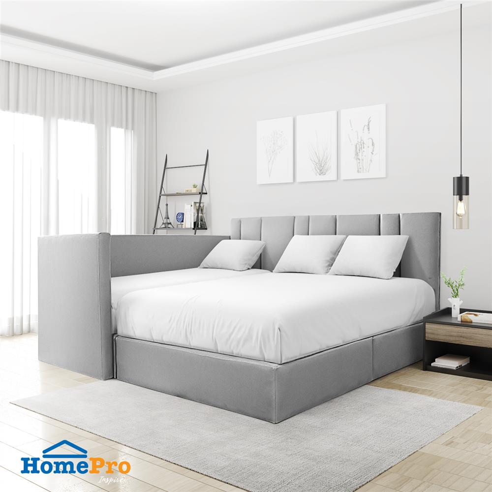 ชุดที่นอน FAMILY 5 ฟุต และ 3 ฟุต HOME LIVING STYLE ARTHENA สีเทา