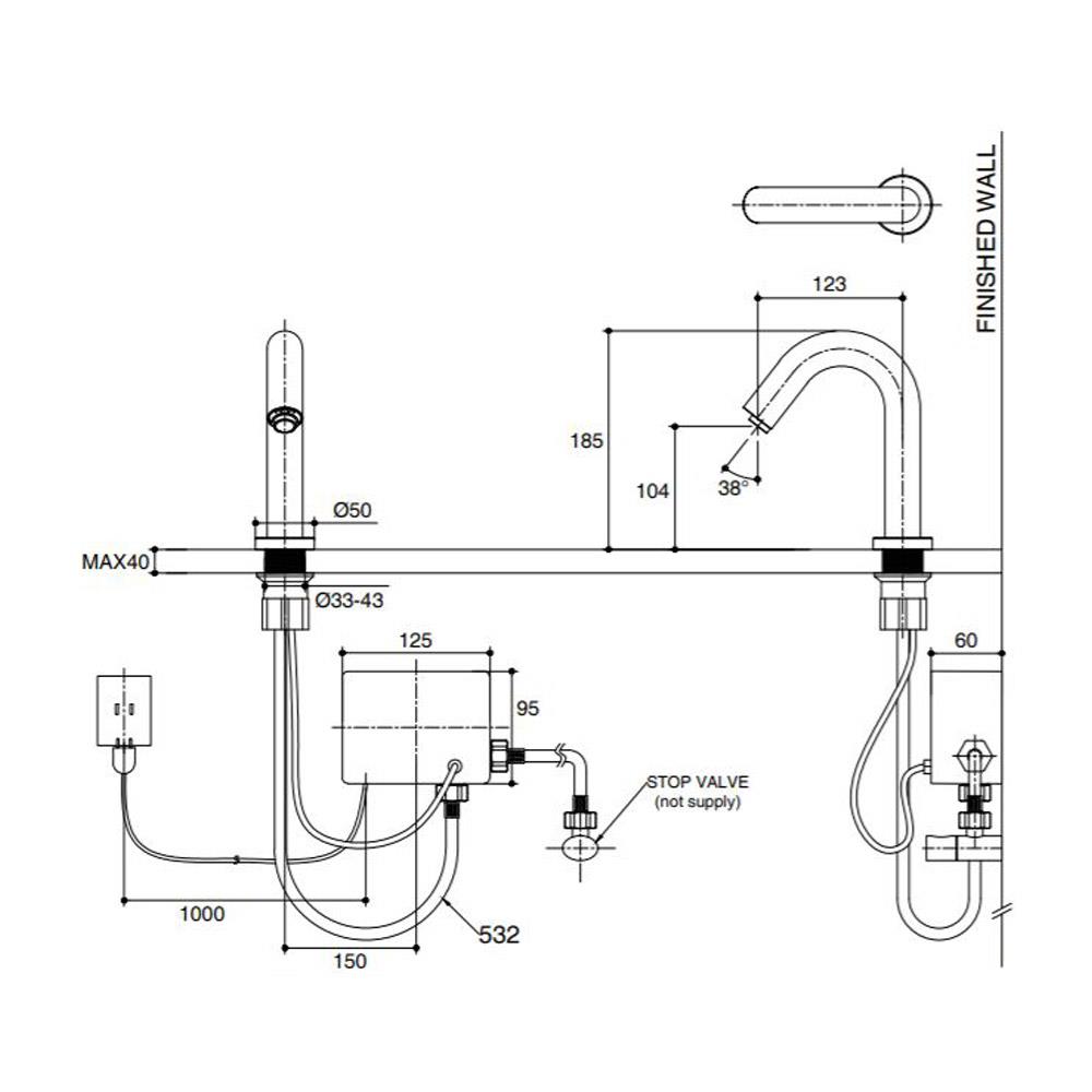 ก๊อกอ่างล้างหน้าอัตโนมัติ ENGLEFIELD K-20923X-CP