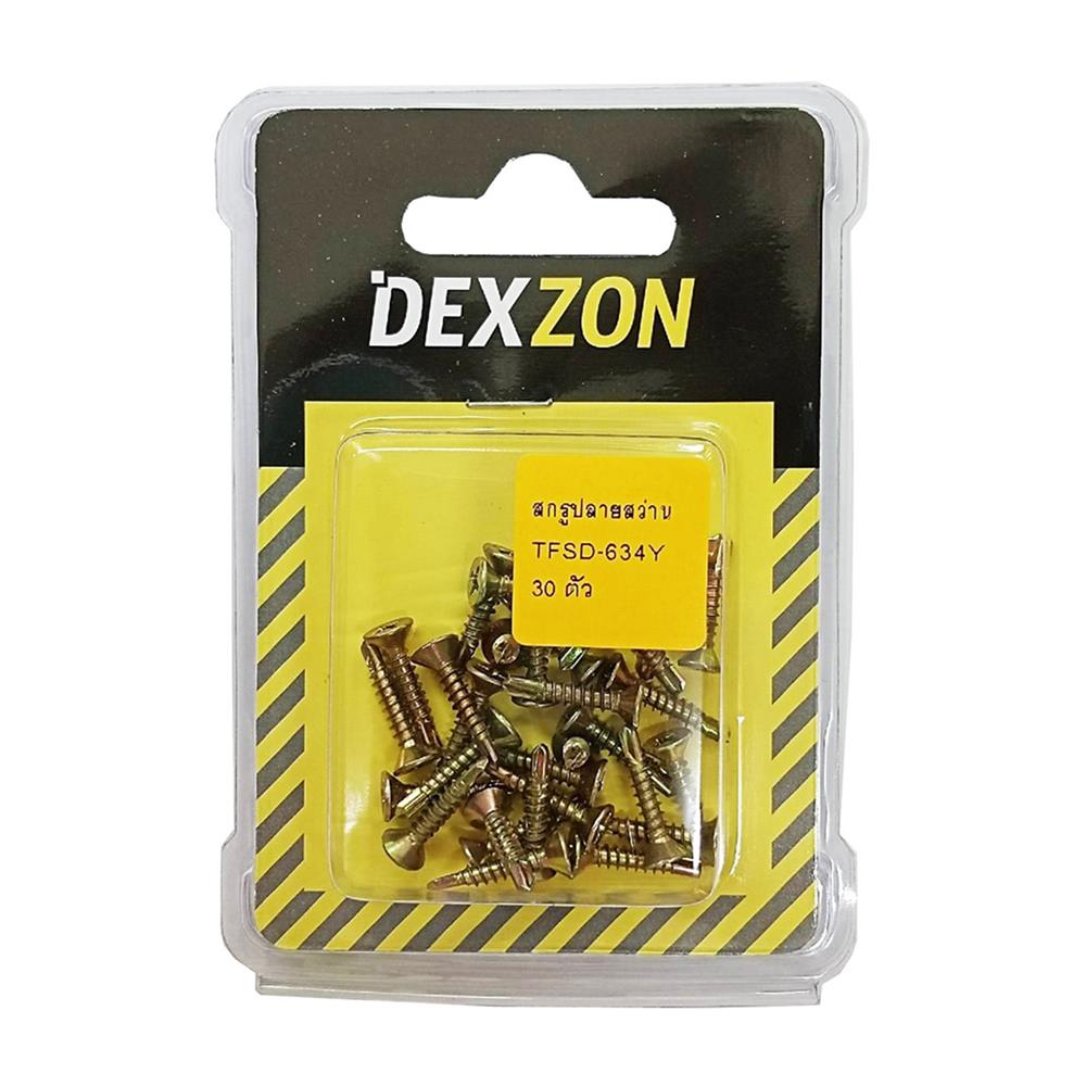 สกรูปลายสว่าน DEXZON TF 6x3/4 นิ้ว 30 ชิ้น