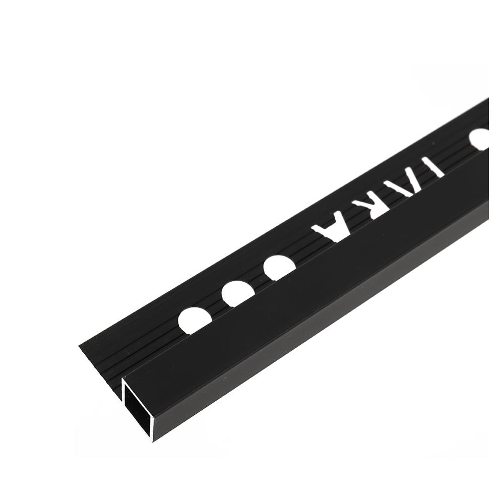 คิ้วอะลูมิเนียมแบบเหลี่ยม TARA 12 มม. 2 ม. สีดำด้าน