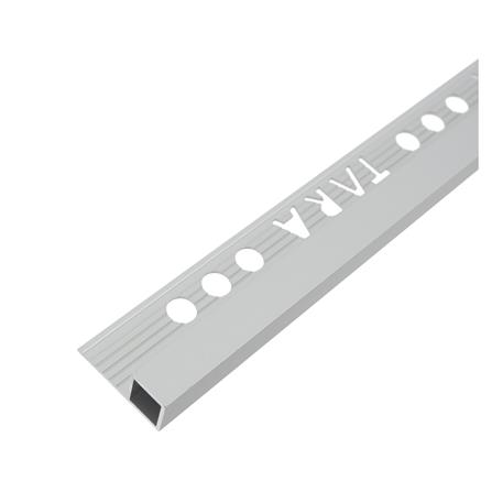 คิ้วอะลูมิเนียมแบบเหลี่ยม TARA 12 มม. 2 ม. สีอะลูมิเนียม