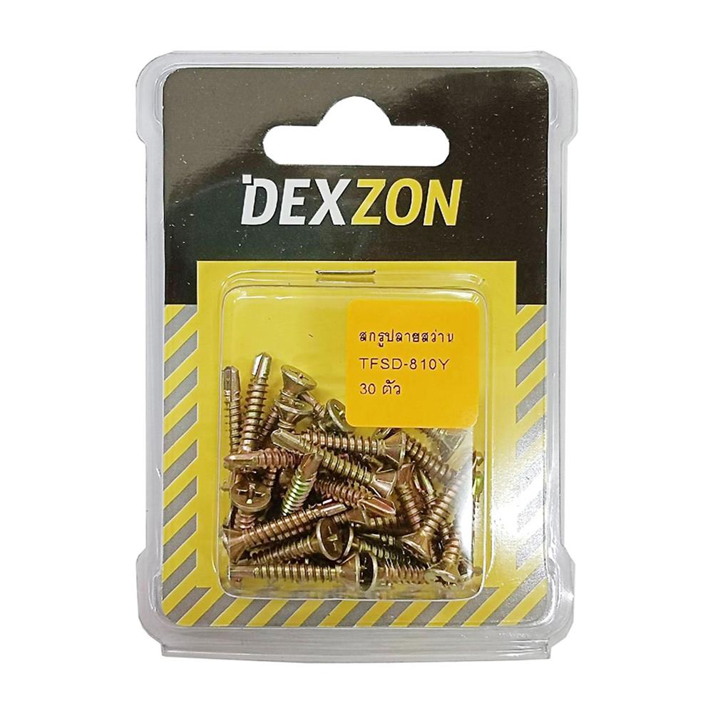 สกรูปลายสว่าน TF DEXZON 8x1 นิ้ว (แพ็ก 30 ชิ้น)
