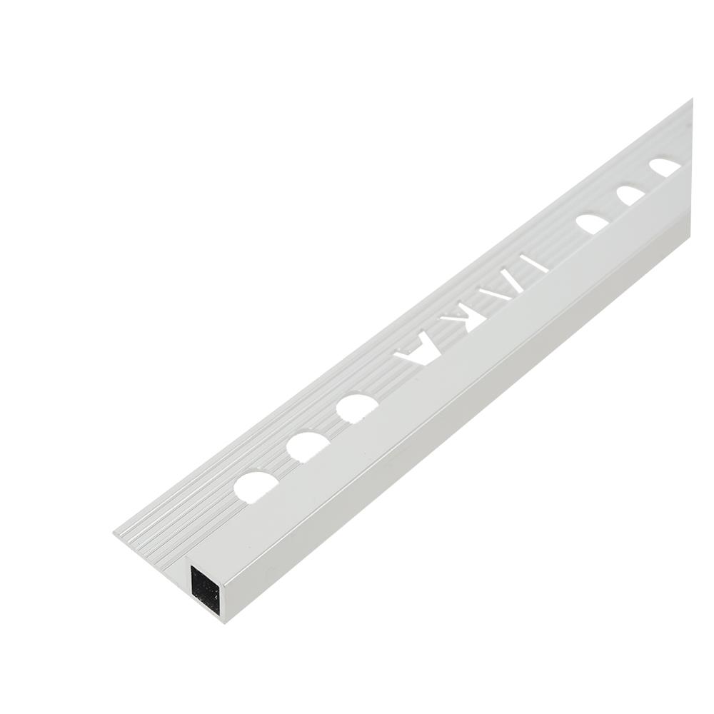 คิ้วอะลูมิเนียมแบบเหลี่ยม TARA  9 มม. 2 ม. สีเงินเงา