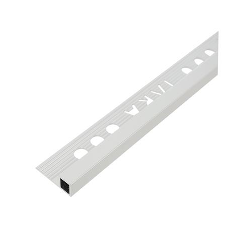 คิ้วอะลูมิเนียมแบบเหลี่ยม TARA  9 มม. 2 ม. สีเงินเงา