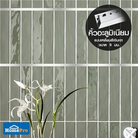 คิ้วอะลูมิเนียมแบบเหลี่ยม TARA  9 มม. 2 ม. สีเงินเงา_5