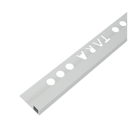 คิ้วอะลูมิเนียมแบบเหลี่ยม TARA 9 มม. 2 ม. สีอะลูมิเนียม