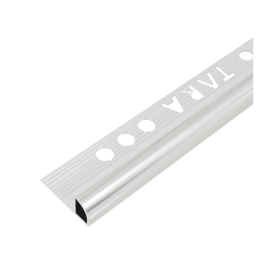 คิ้วอะลูมิเนียมแบบโค้ง TARA 12 มม. 2 ม. สีเงินเงา