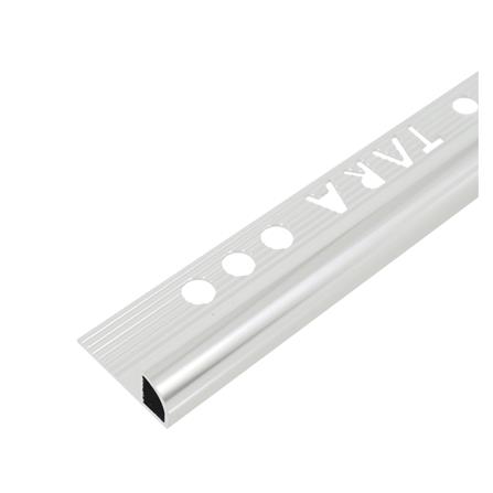 คิ้วอะลูมิเนียมแบบโค้ง TARA 12 มม. 2 ม. สีเงินเงา