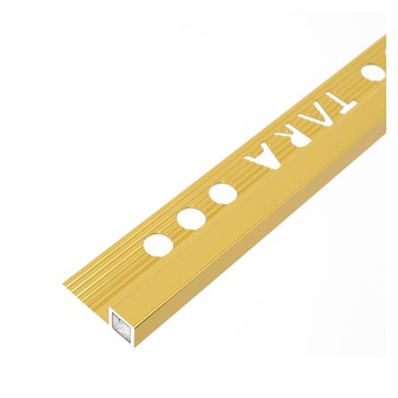 คิ้วอะลูมิเนียมแบบเหลี่ยม TARA 9 มม. 2 ม. สีทอง