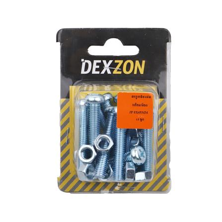 สกรูเกลียวมิลน็อต JP DEXZON 8X45 มม. 15 ตัว_1