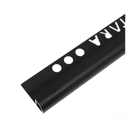 คิ้วอะลูมิเนียมแบบโค้ง TARA 12 มม. 2 ม. สีดำด้าน_0