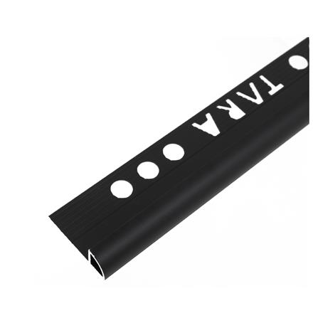 คิ้วอะลูมิเนียมแบบโค้ง TARA 9 มม. 2 ม. สีดำด้าน_0