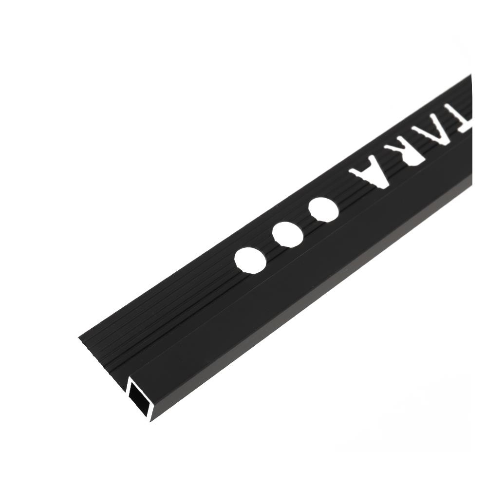 คิ้วอะลูมิเนียมแบบเหลี่ยม TARA 9 มม. 2 ม. สีดำด้าน
