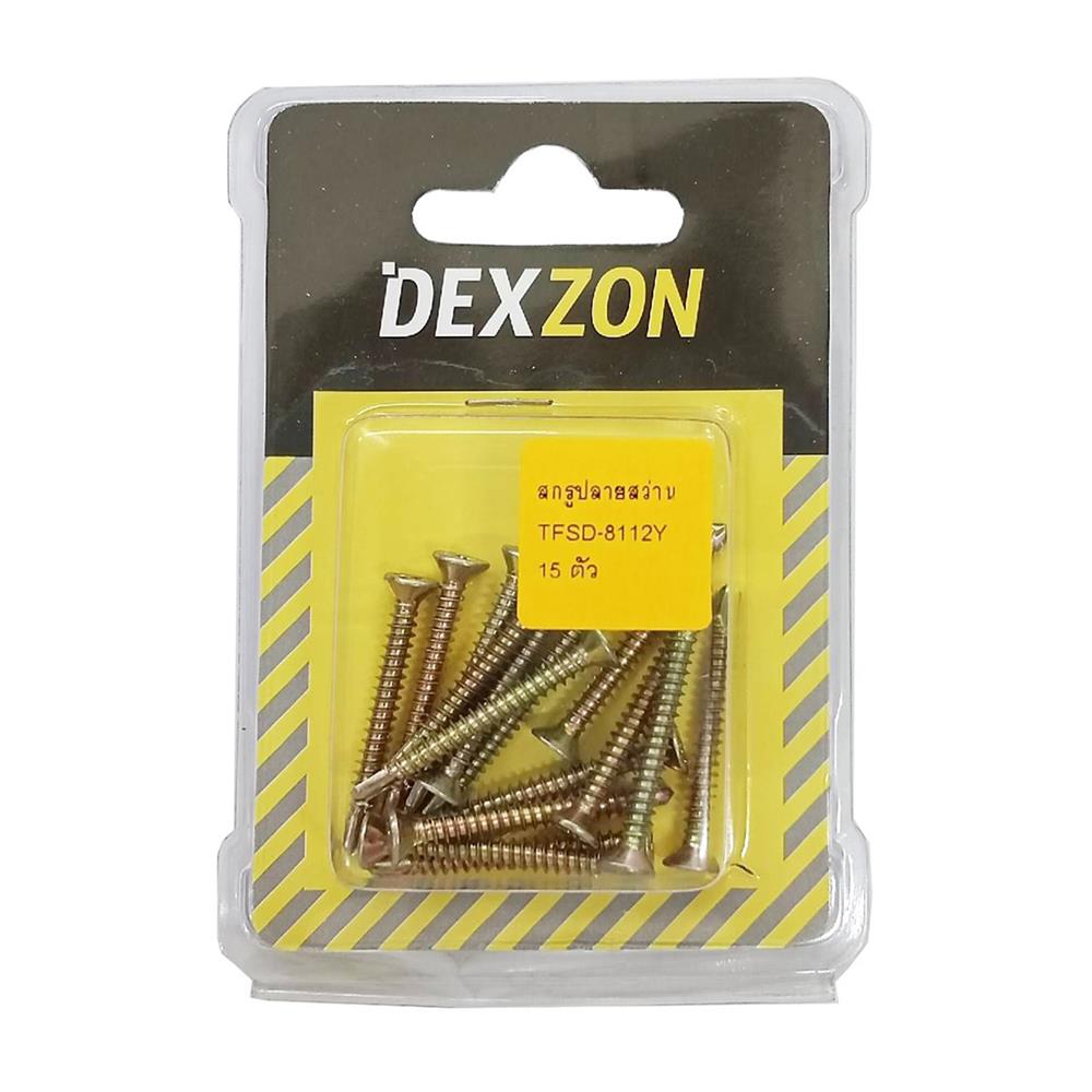 สกรูปลายสว่าน DEXZON TF 8x11/2 นิ้ว 15 ชิ้น