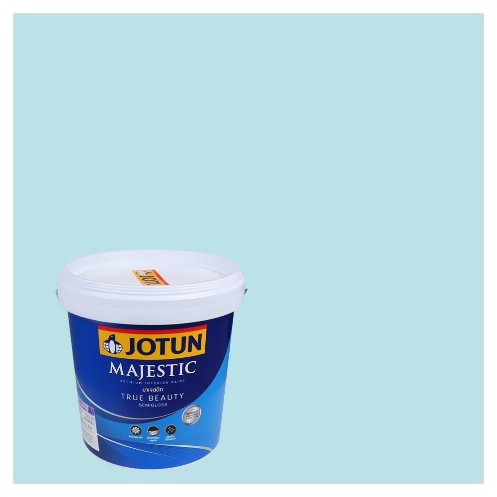 สีน้ำทาภายใน ชนิดกึ่งเงา JOTUN MAJESTIC TRUE BEAUTY 5136 สี ICE TURQUOISE 2.5 แกลลอน