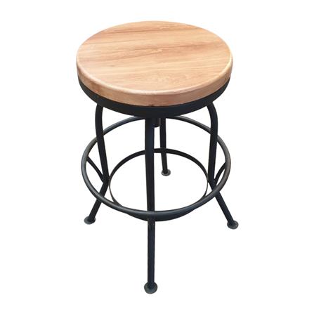 เก้าอี้ไม้สักกลมปรับระดับ SPRING CROSS_1