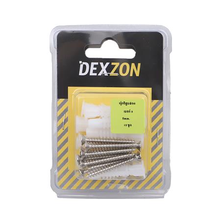 พุกอิฐบล็อกพร้อมสกรู DEXZON HNA-8 8 นิ้ว 10 ตัว_1
