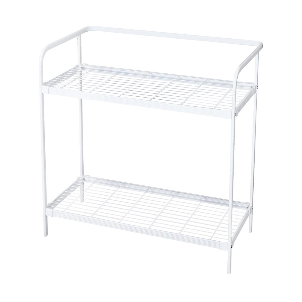 ราวแขวนพร้อมชั้นวาง 2 ชั้น PLIM COCO 80 ซม. สีขาว