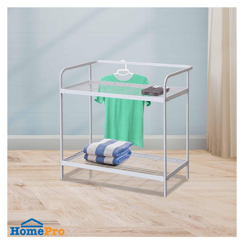 ราวแขวนพร้อมชั้นวาง 2 ชั้น PLIM COCO 80 ซม. สีขาว