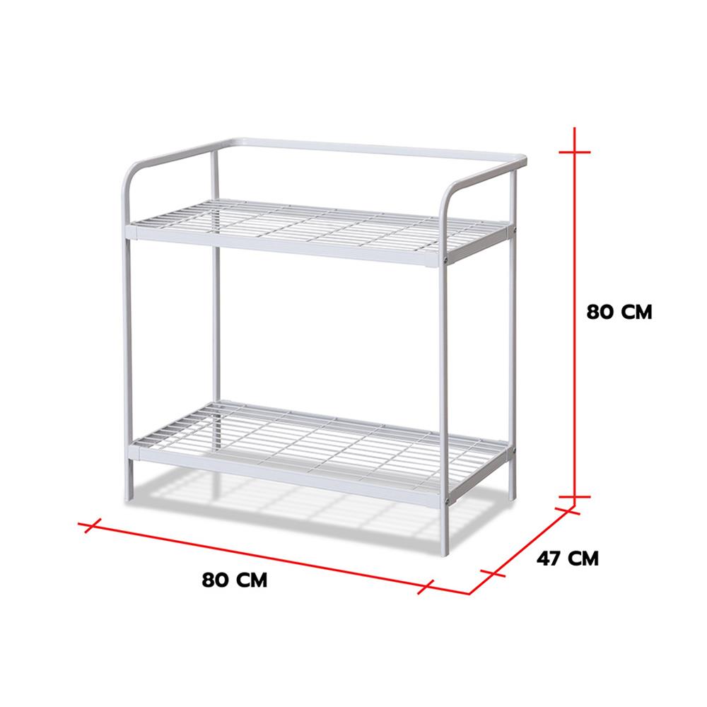 ราวแขวนพร้อมชั้นวาง 2 ชั้น PLIM COCO 80 ซม. สีขาว